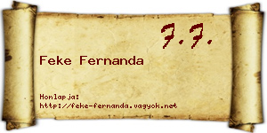 Feke Fernanda névjegykártya